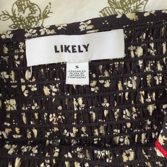 LIKELY Revolve Women’s Harlow Floral Off-the-Shoulder Athena Smocked Crop Top SM - Picture 6 of 9